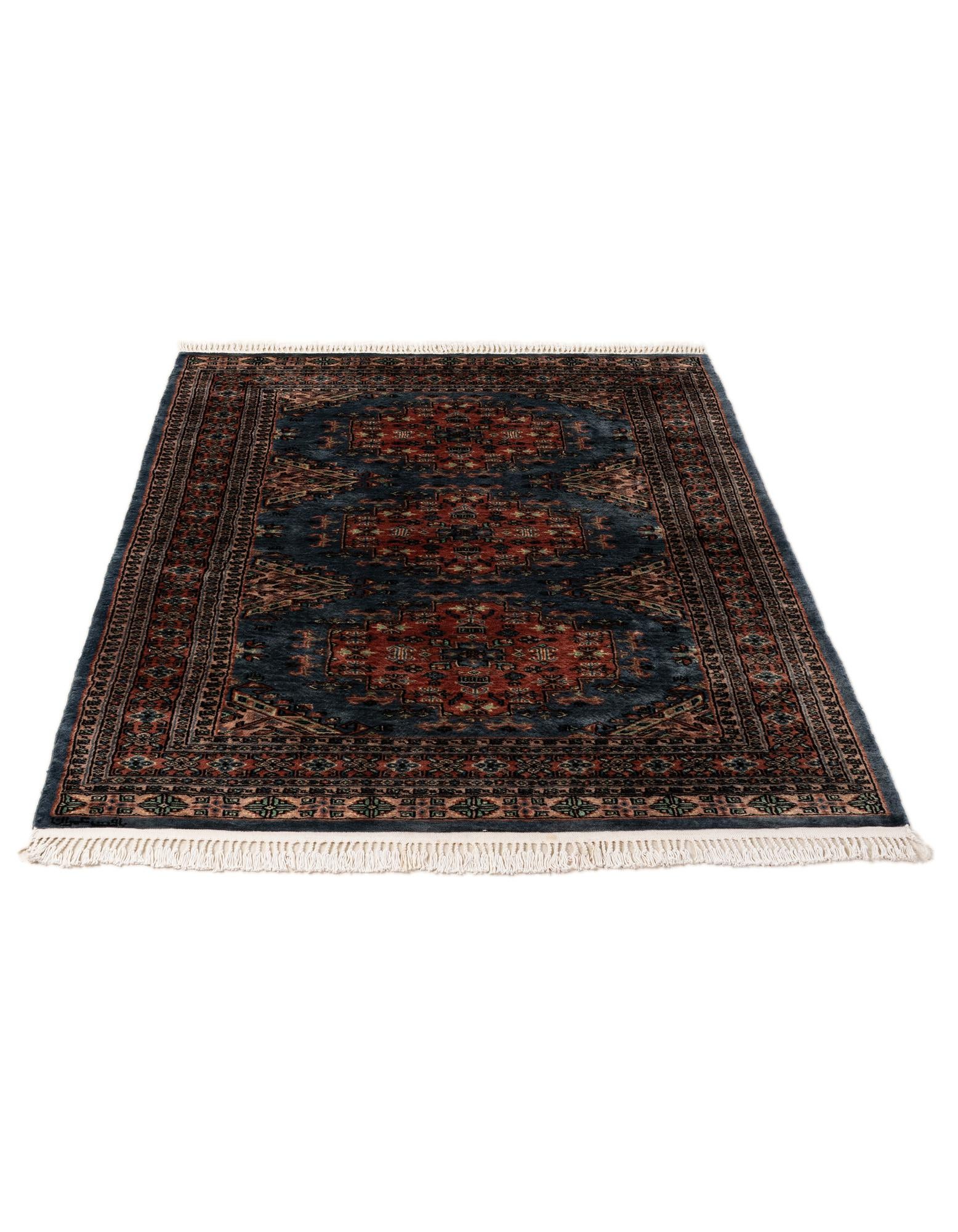 4' 4 x 6' 1 Hand Knotted Bokhara Oriental Wool Rug