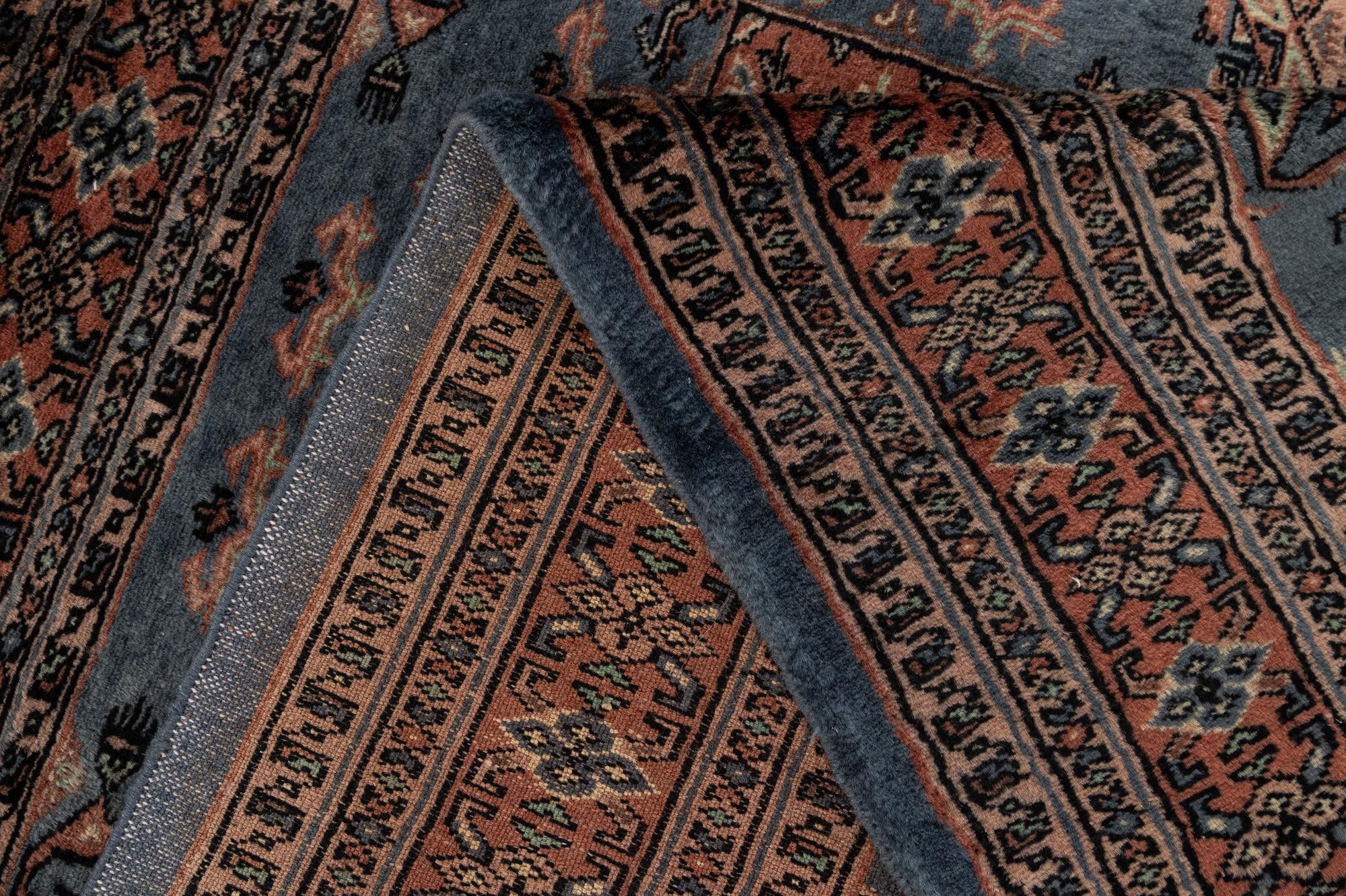 4' 4 x 6' 1 Hand Knotted Bokhara Oriental Wool Rug