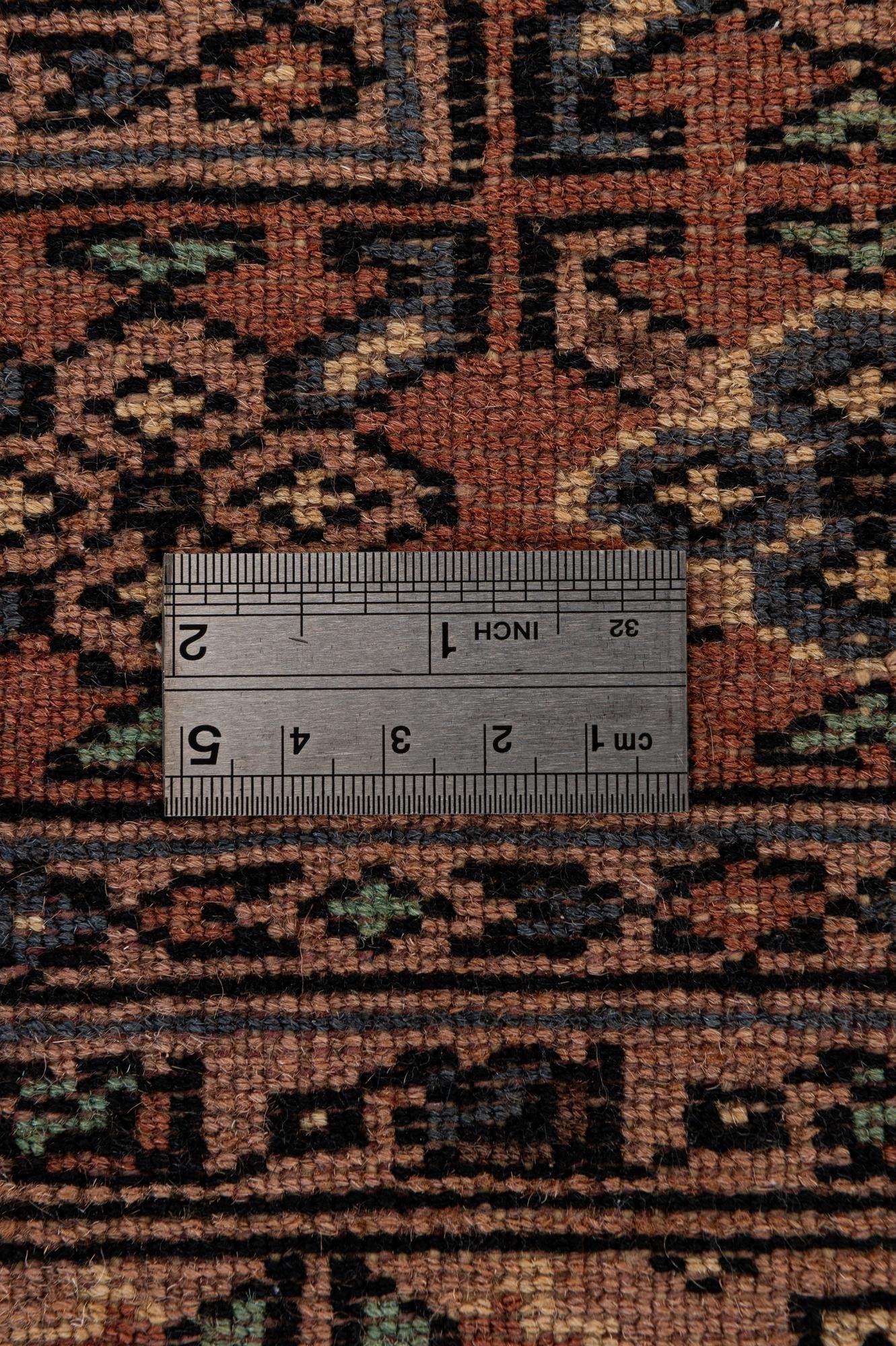 4' 4 x 6' 1 Hand Knotted Bokhara Oriental Wool Rug