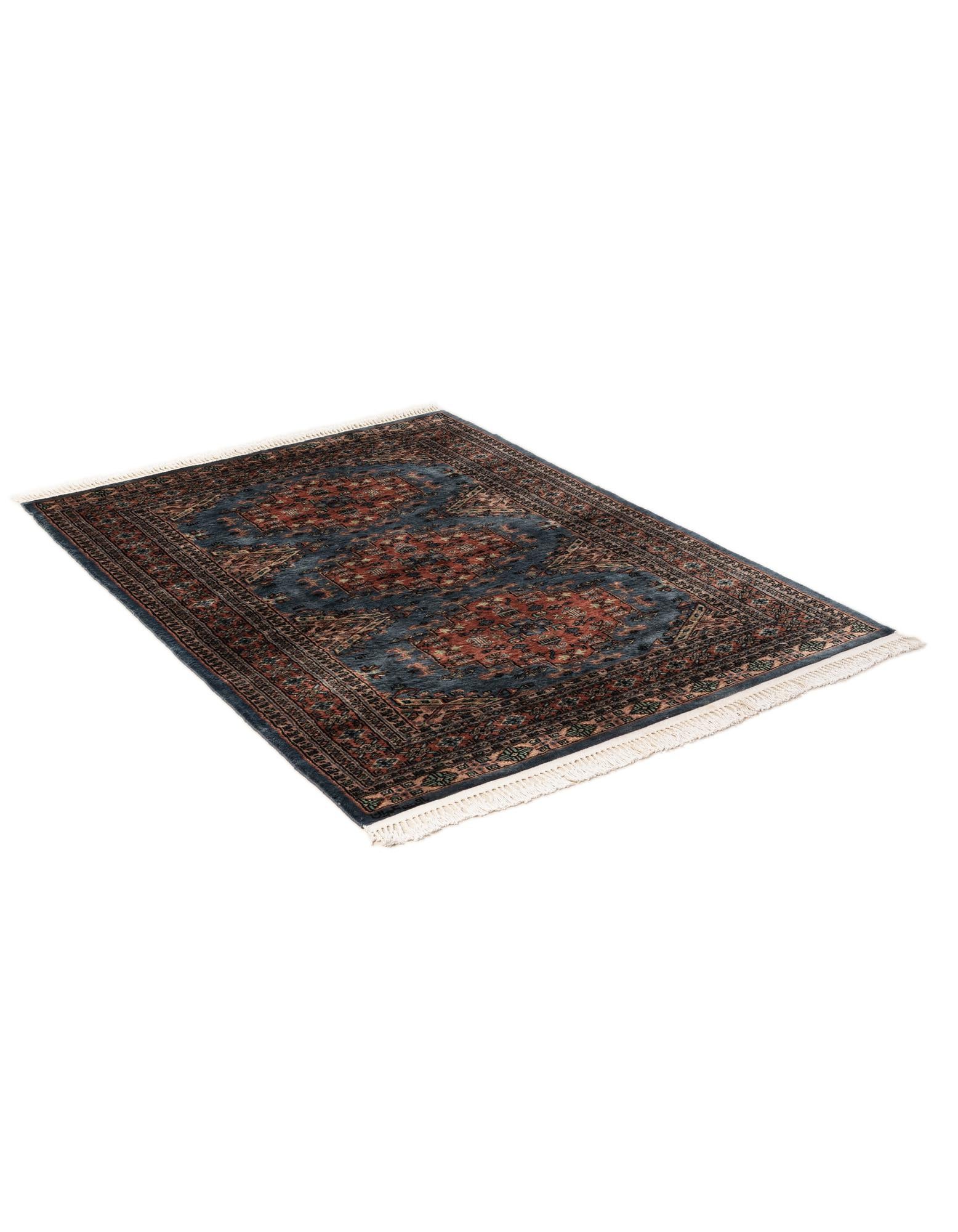 4' 4 x 6' 1 Hand Knotted Bokhara Oriental Wool Rug
