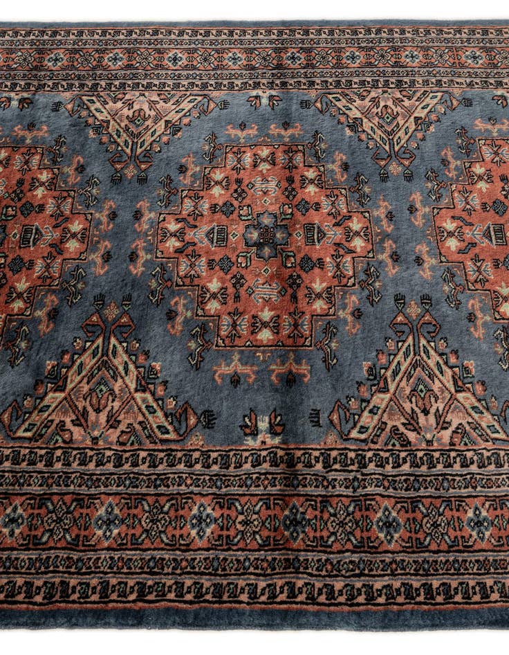 Detail image of 4' 4 x 6' 1  Hand Knotted Bokhara Oriental Wool Rug