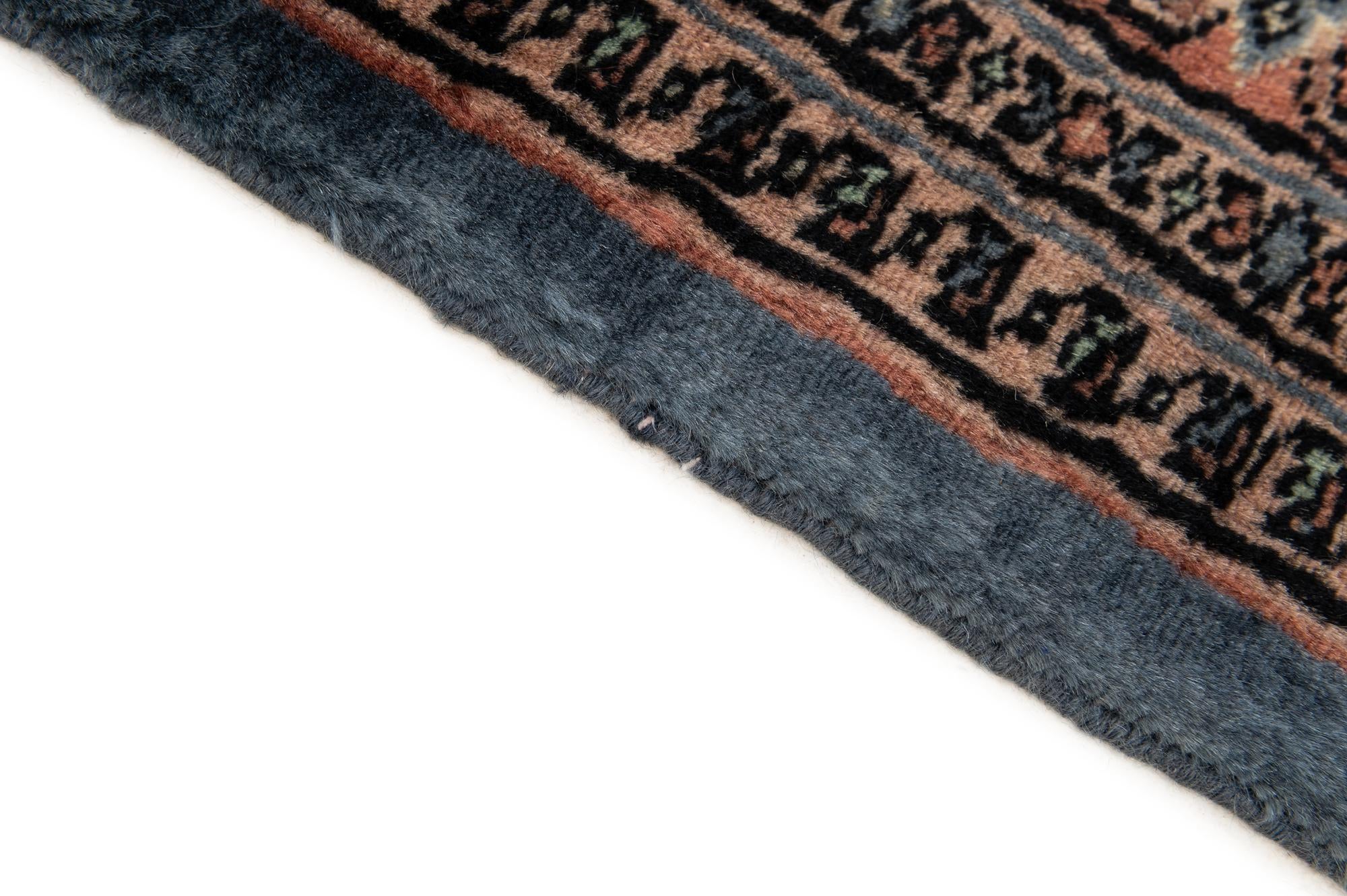 4' 4 x 6' 1 Hand Knotted Bokhara Oriental Wool Rug