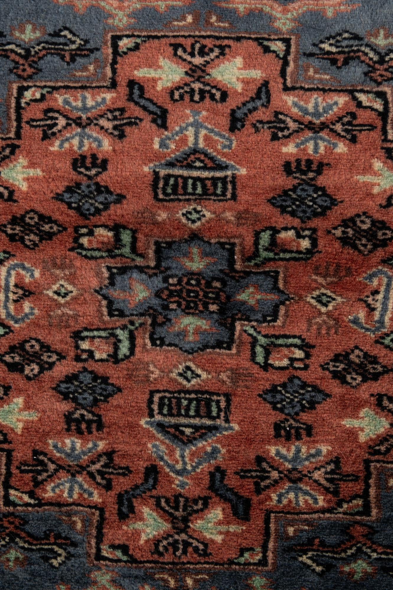 4' 4 x 6' 1 Hand Knotted Bokhara Oriental Wool Rug