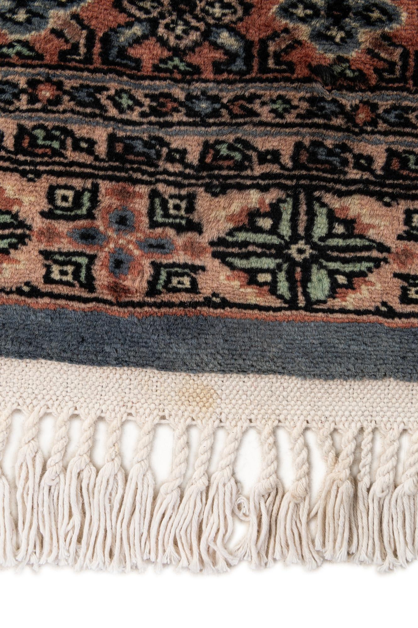 4' 4 x 6' 1 Hand Knotted Bokhara Oriental Wool Rug
