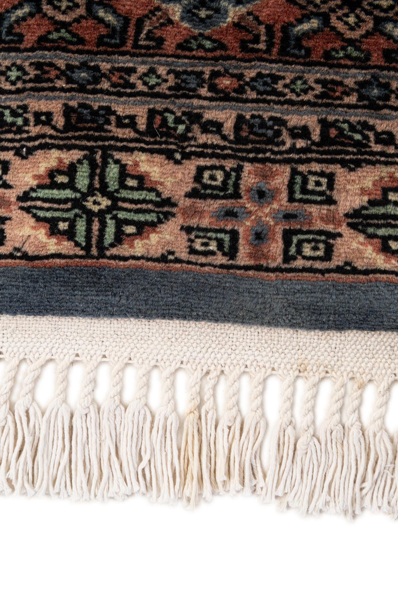 4' 4 x 6' 1 Hand Knotted Bokhara Oriental Wool Rug