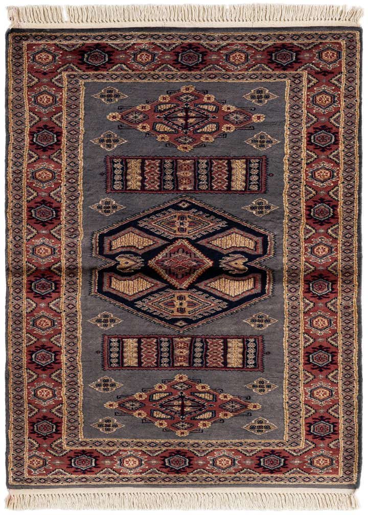 3' x 5' 1 Hand Knotted Bokhara Oriental Rug