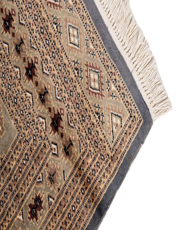 Detail image of 4' 2 x 5' 9  Hand Knotted Bokhara Oriental Rug