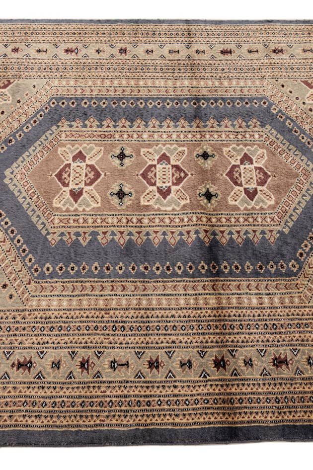 Detail image of 4' 2 x 5' 9 Hand Knotted Bokhara Oriental Rug