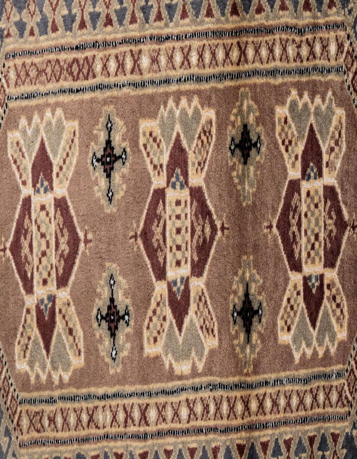 Detail image of 4' 2 x 5' 9  Hand Knotted Bokhara Oriental Rug
