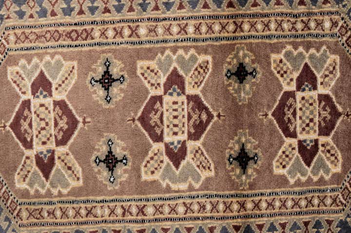 4' 2 x 5' 9 Hand Knotted Bokhara Oriental Rug