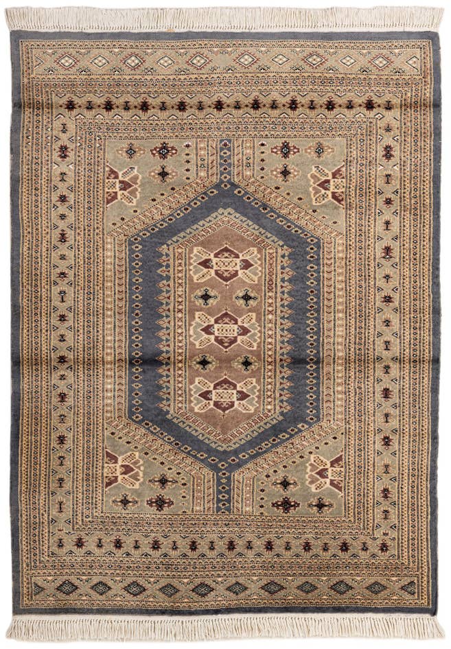 Detail image of 4' 2 x 5' 9 Hand Knotted Bokhara Oriental Rug