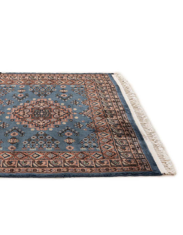 Detail image of 4' 2 x 6' 1 Hand Knotted Bokhara Oriental Wool Rug