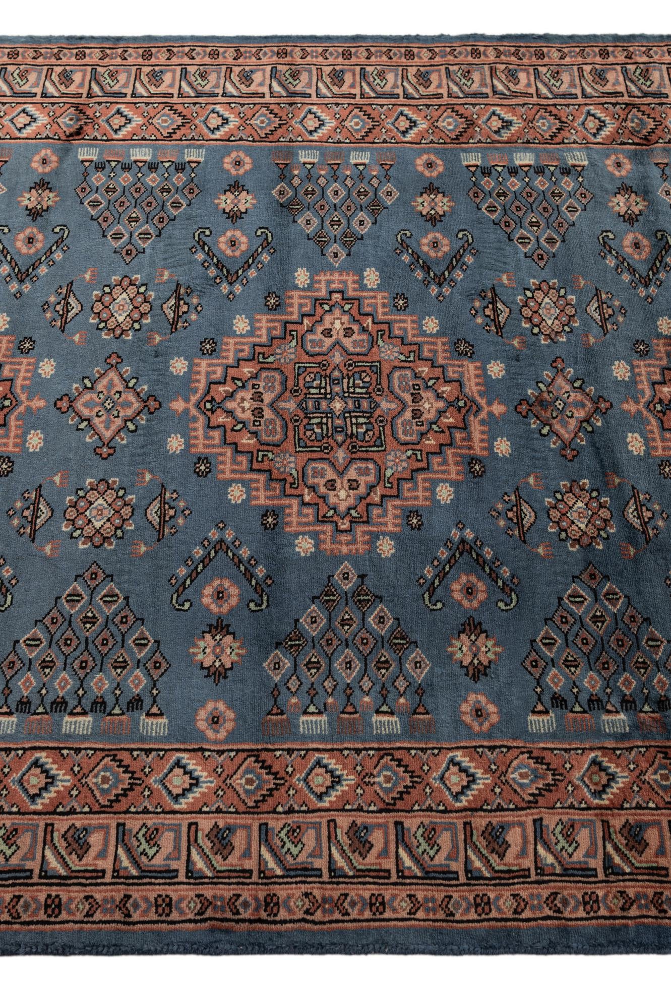 4' 2 x 6' 1 Hand Knotted Bokhara Oriental Wool Rug