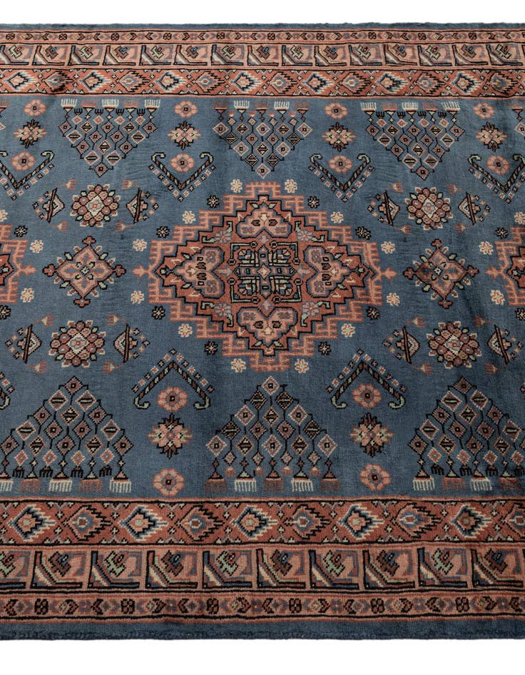 Detail image of 4' 2 x 6' 1 Hand Knotted Bokhara Oriental Wool Rug