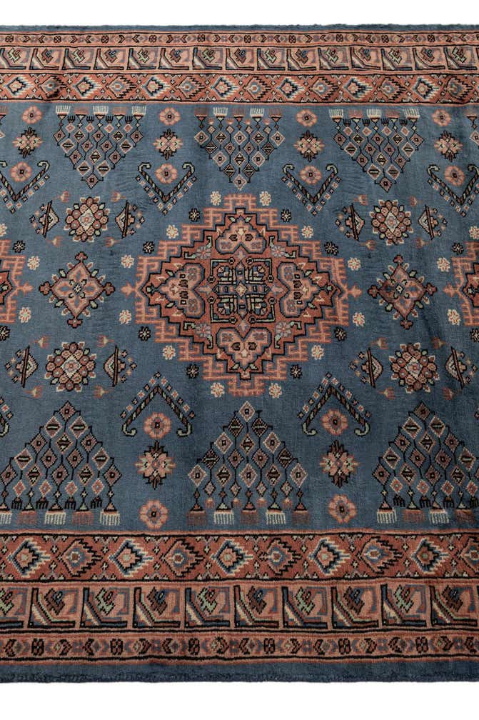 4' 2 x 6' 1 Hand Knotted Bokhara Oriental Wool Rug