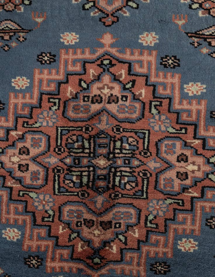 Detail image of 4' 2 x 6' 1  Hand Knotted Bokhara Oriental Wool Rug