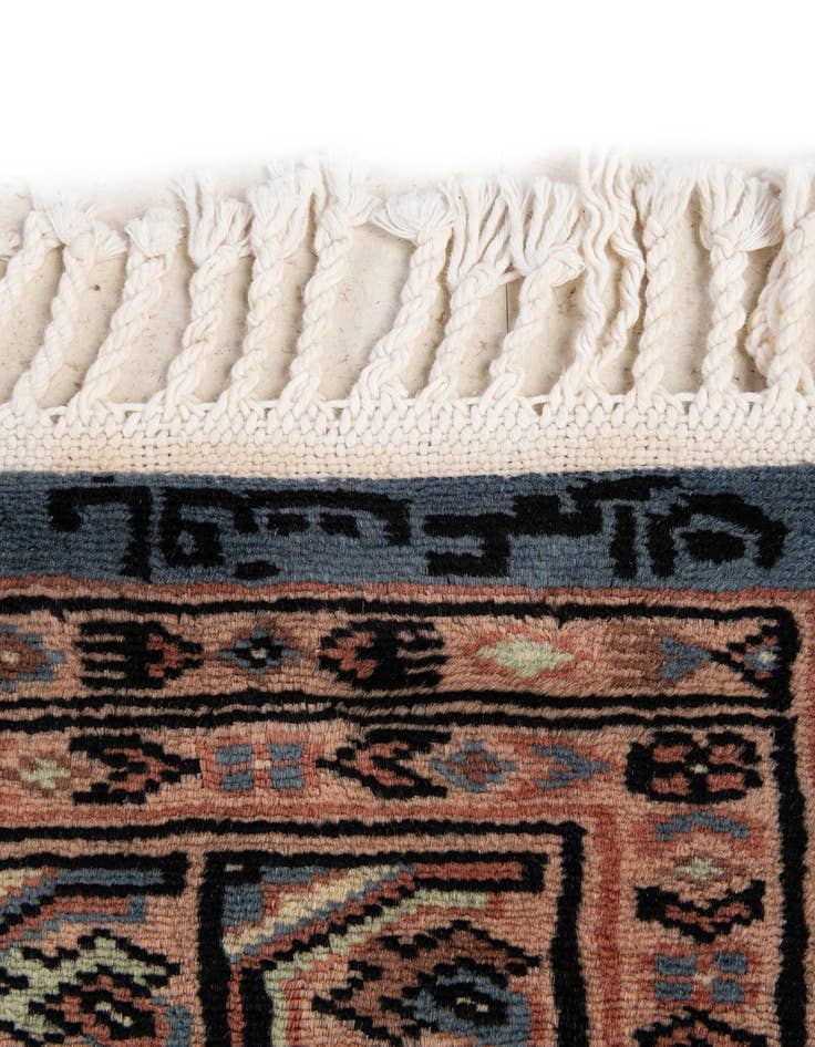 Detail image of 4' 2 x 6' 1  Hand Knotted Bokhara Oriental Wool Rug