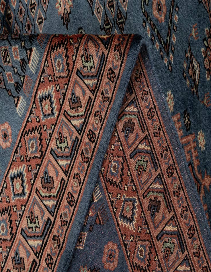 Detail image of 4' 2 x 6' 1  Hand Knotted Bokhara Oriental Wool Rug