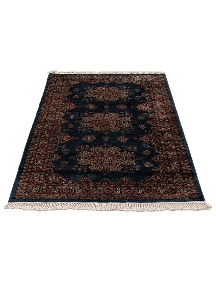 4' 2 x 5' 10 Hand Knotted Bokhara Oriental Wool Rug