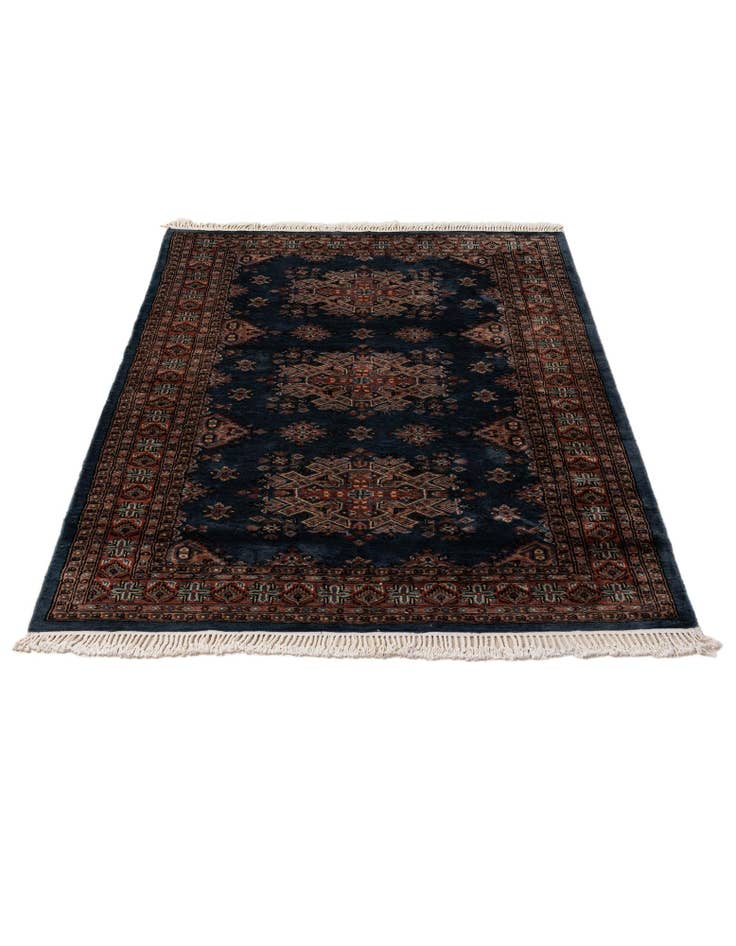 Detail image of 4' 2 x 5' 10 Hand Knotted Bokhara Oriental Wool Rug