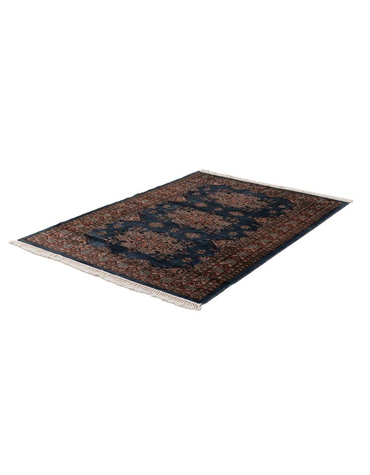 Detail image of 4' 2 x 5' 10 Hand Knotted Bokhara Oriental Wool Rug