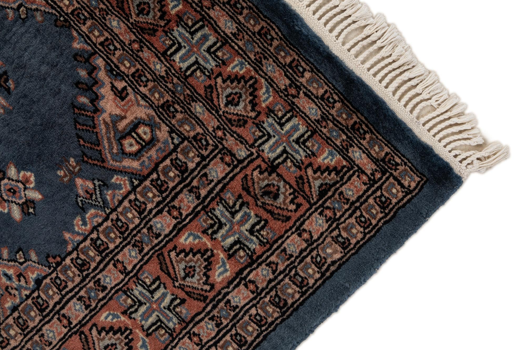 4' 2 x 5' 10 Hand Knotted Bokhara Oriental Wool Rug