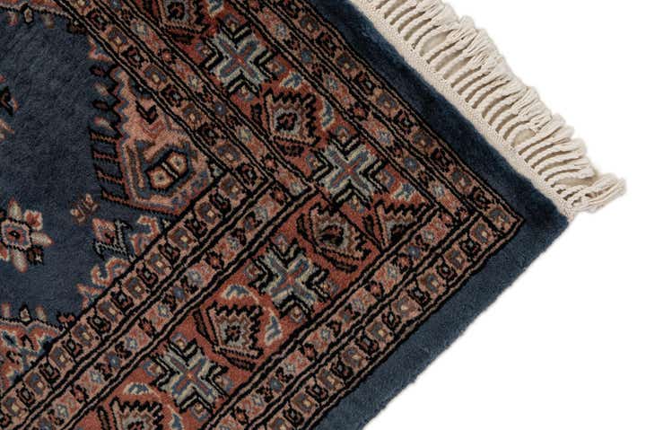 4' 2 x 5' 10 Hand Knotted Bokhara Oriental Wool Rug