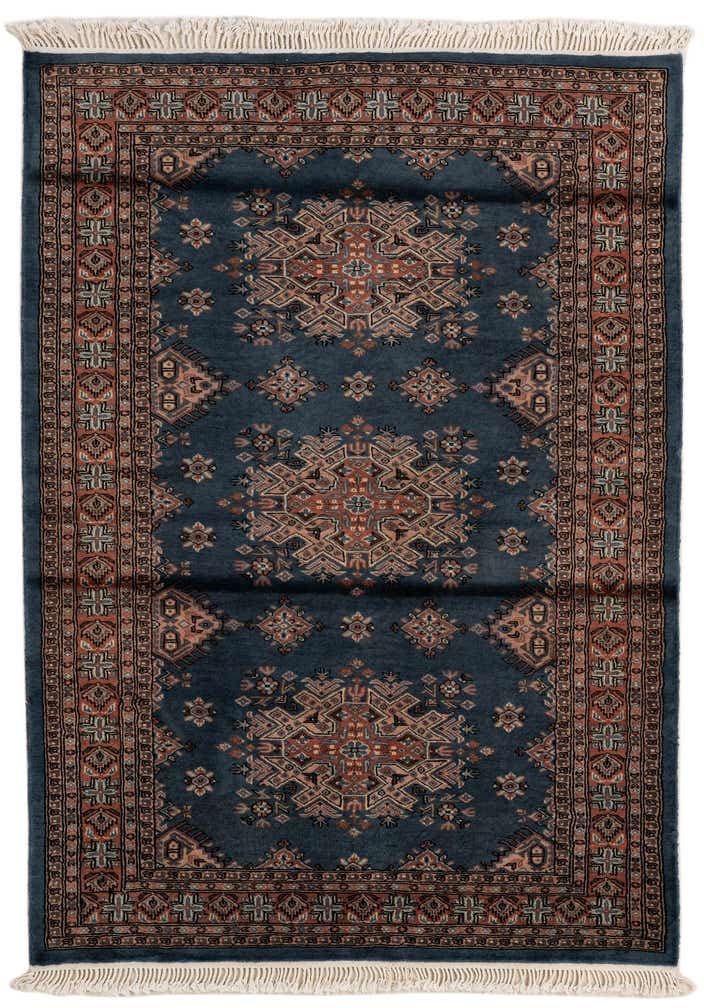4' 2 x 5' 10 Hand Knotted Bokhara Oriental Wool Rug