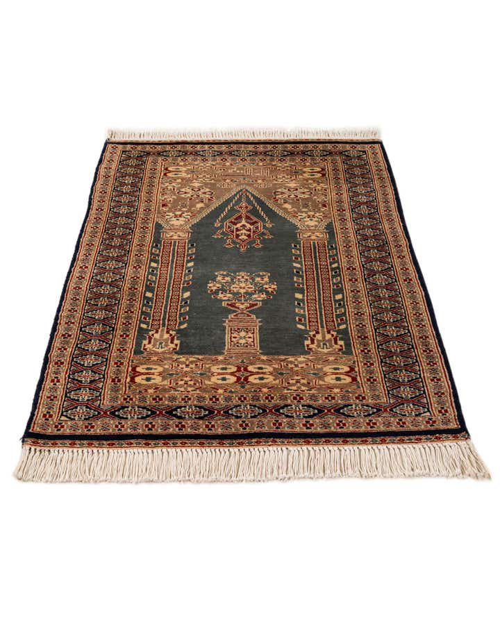 2' 9 x 4' 2 Hand Knotted Bokhara Oriental Wool Rug
