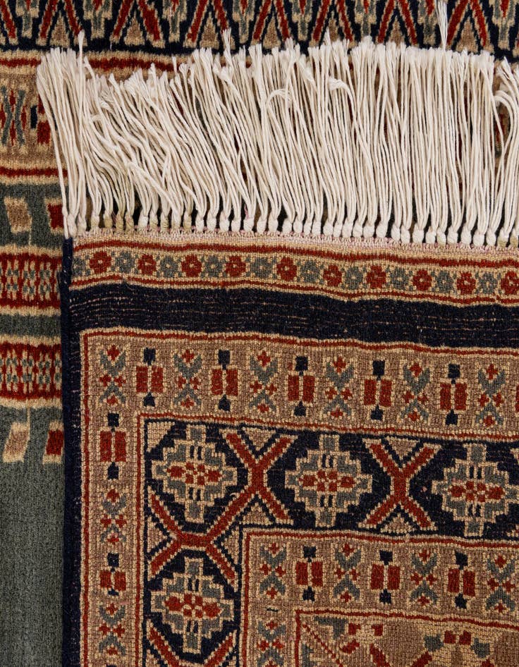 Detail image of 2' 9 x 4' 2  Hand Knotted Bokhara Oriental Wool Rug