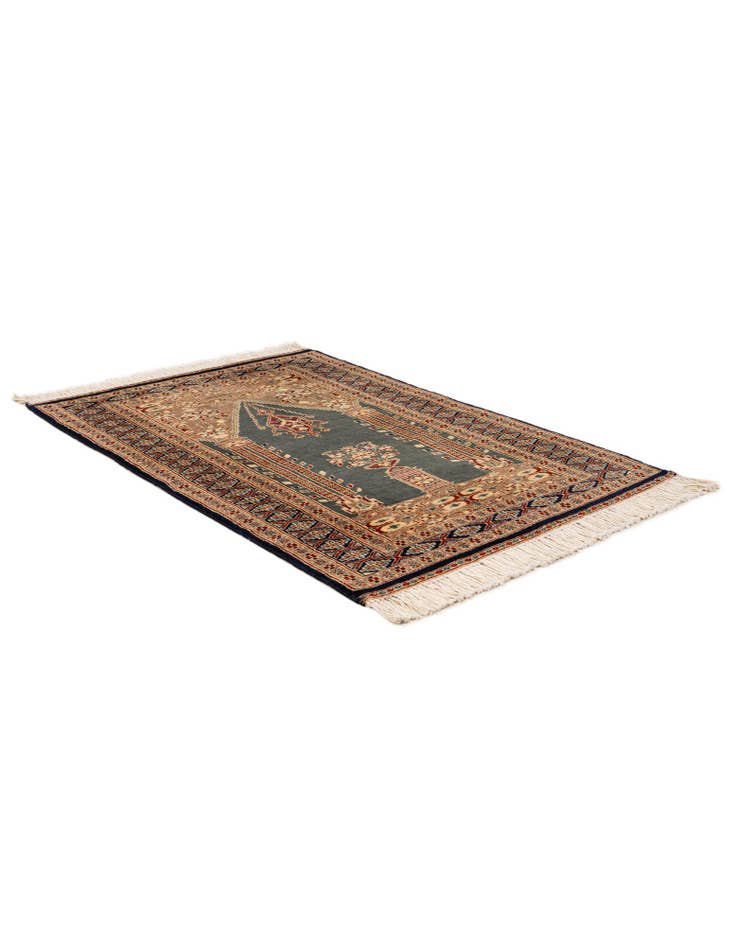 Detail image of 2' 9 x 4' 2  Hand Knotted Bokhara Oriental Wool Rug