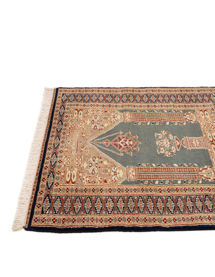 Detail image of 2' 9 x 4' 2  Hand Knotted Bokhara Oriental Wool Rug