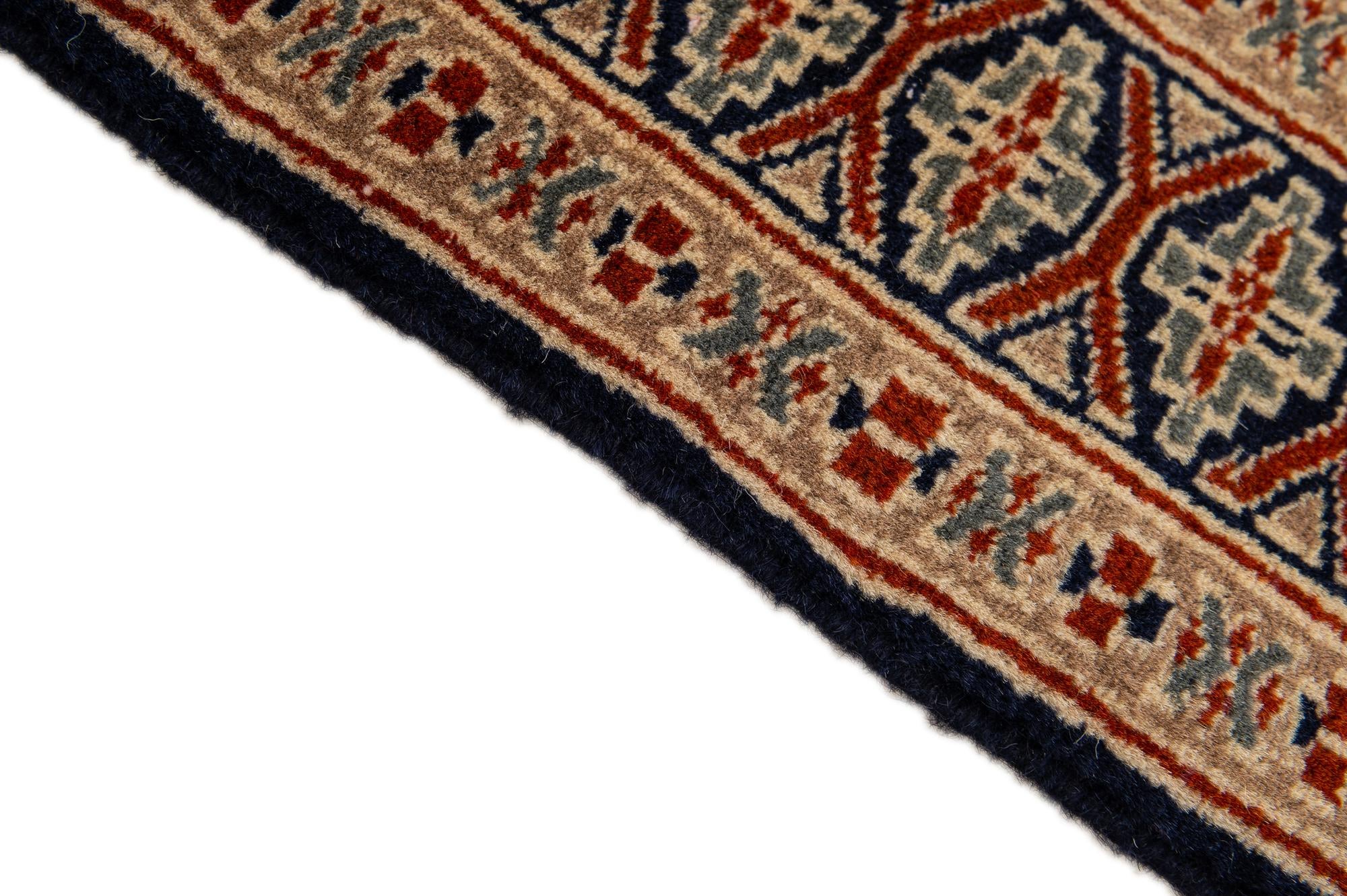 2' 9 x 4' 2 Hand Knotted Bokhara Oriental Wool Rug