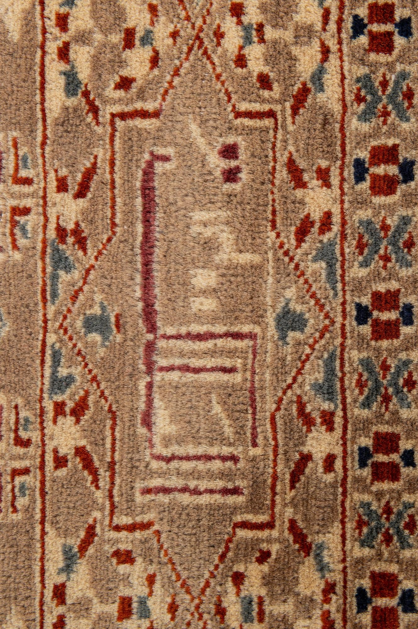 2' 9 x 4' 2 Hand Knotted Bokhara Oriental Wool Rug