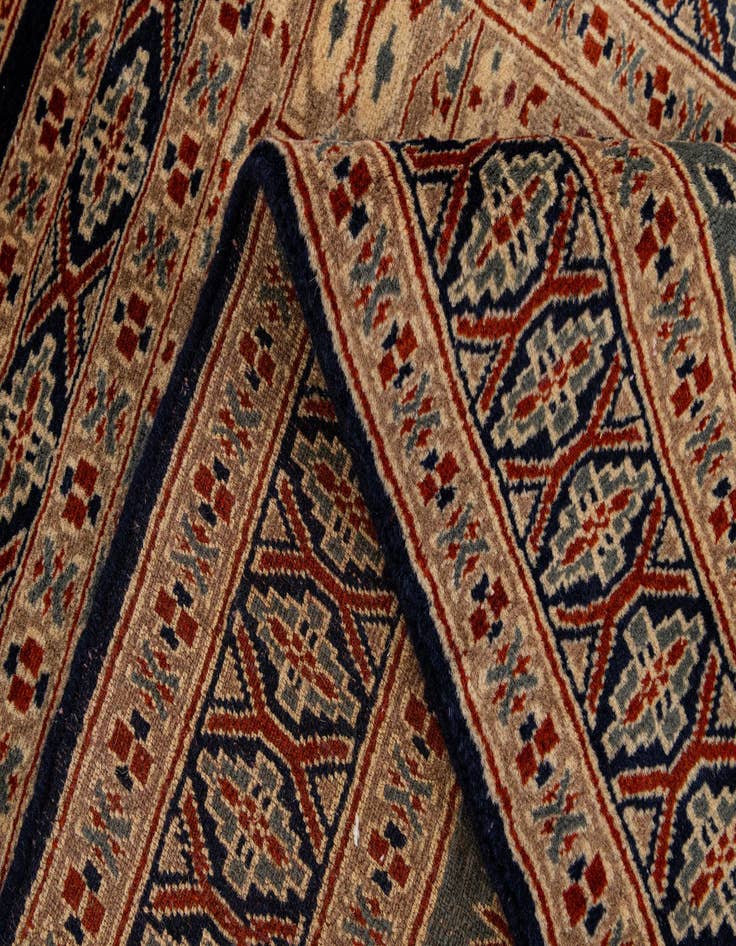 Detail image of 2' 9 x 4' 2  Hand Knotted Bokhara Oriental Wool Rug