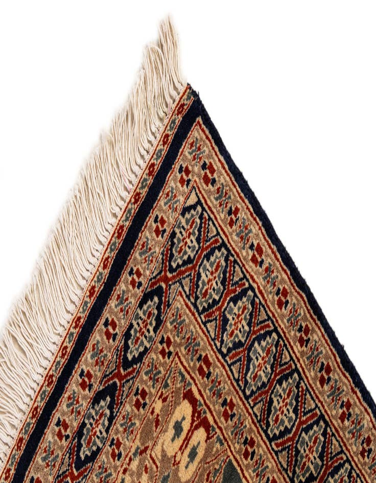 Detail image of 2' 9 x 4' 2  Hand Knotted Bokhara Oriental Wool Rug