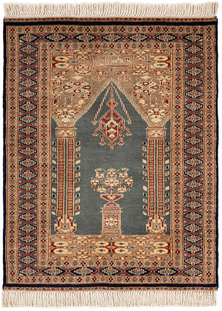 2' 9 x 4' 2 Hand Knotted Bokhara Oriental Wool Rug