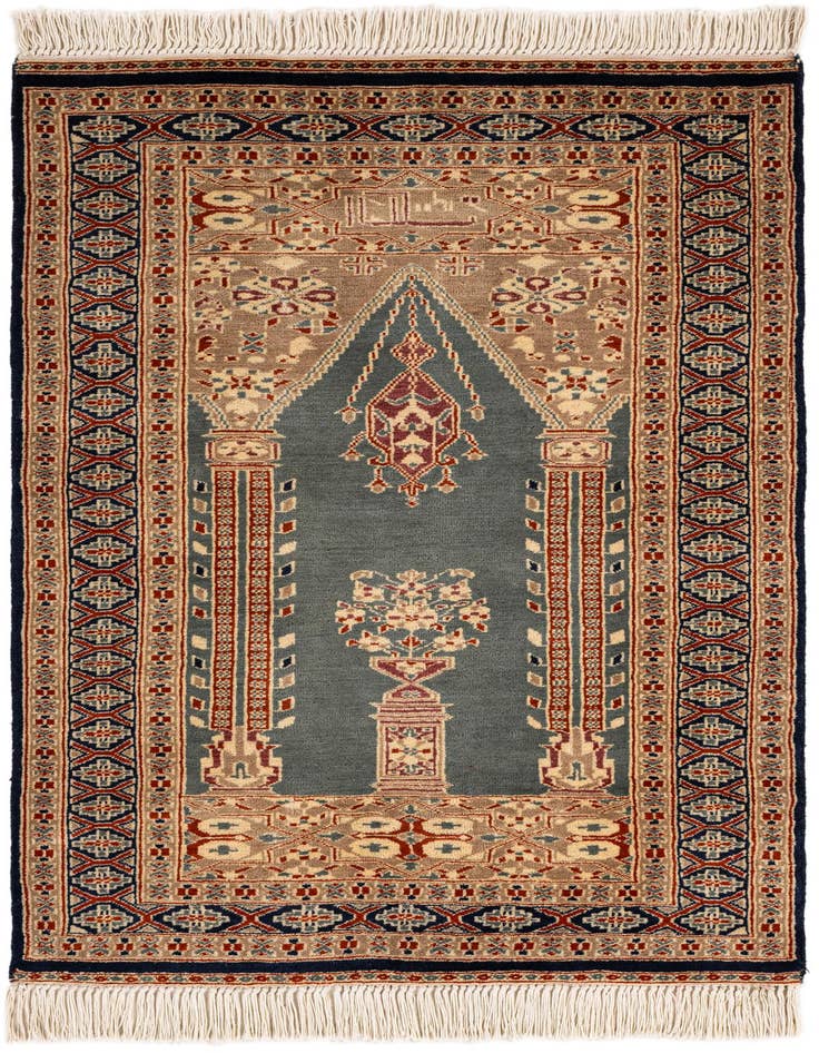 Detail image of 2' 9 x 4' 2 Hand Knotted Bokhara Oriental Wool Rug