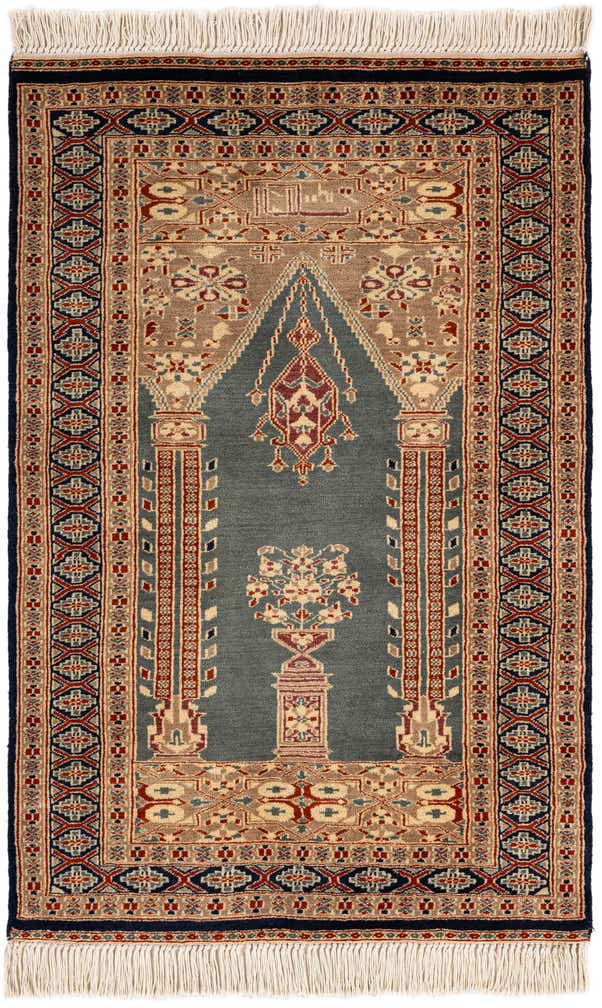 2' 9 x 4' 2 Hand Knotted Bokhara Oriental Wool Rug
