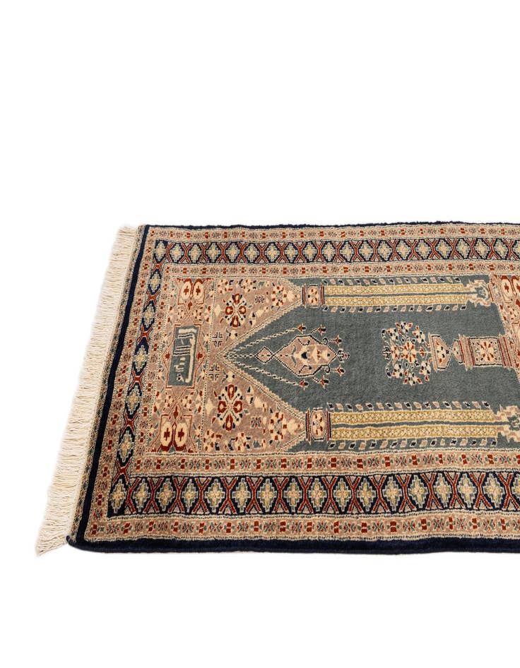 Detail image of 2' 8 x 4' 5 Hand Knotted Bokhara Oriental Wool Rug