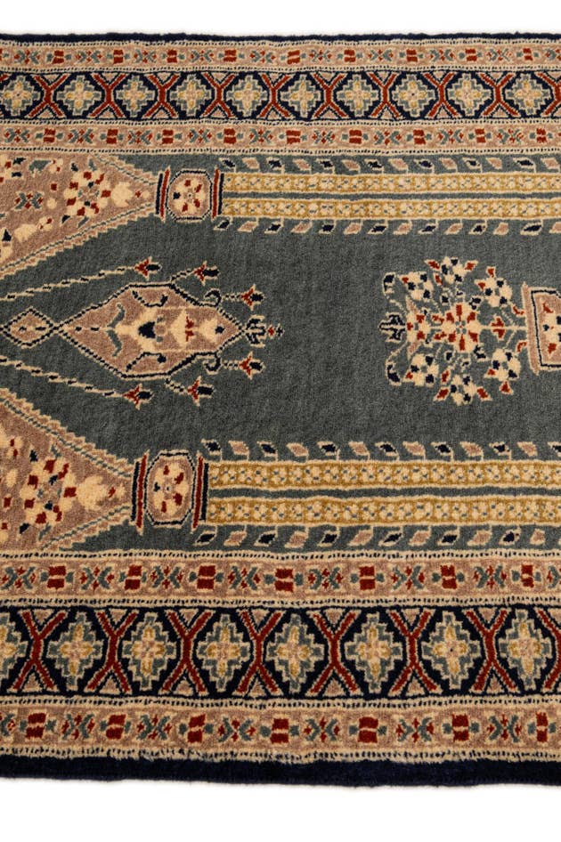 Detail image of 2' 8 x 4' 5 Hand Knotted Bokhara Oriental Wool Rug