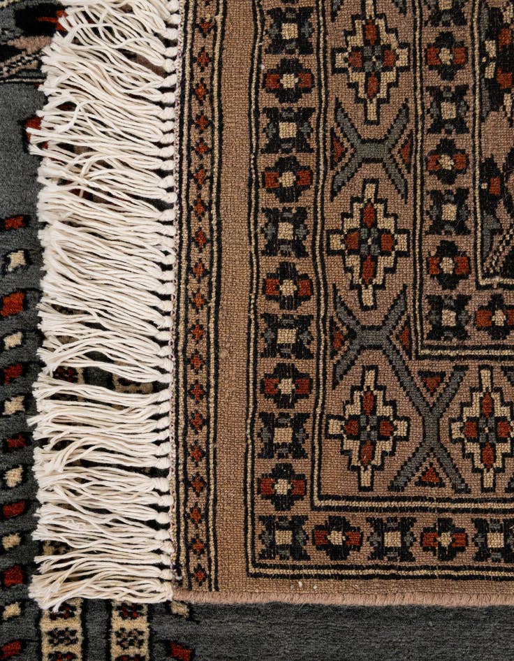 Detail image of 2' 9 x 4'  Hand Knotted Bokhara Wool Rug