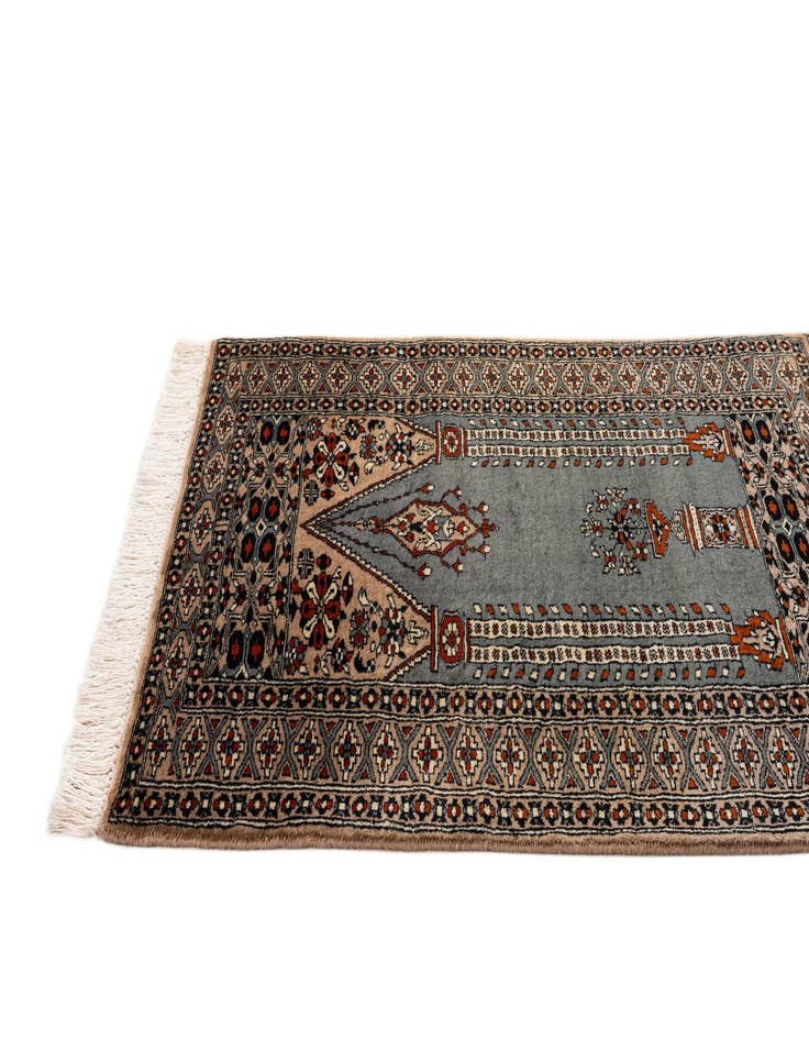 Detail image of 2' 9 x 4'  Hand Knotted Bokhara Wool Rug