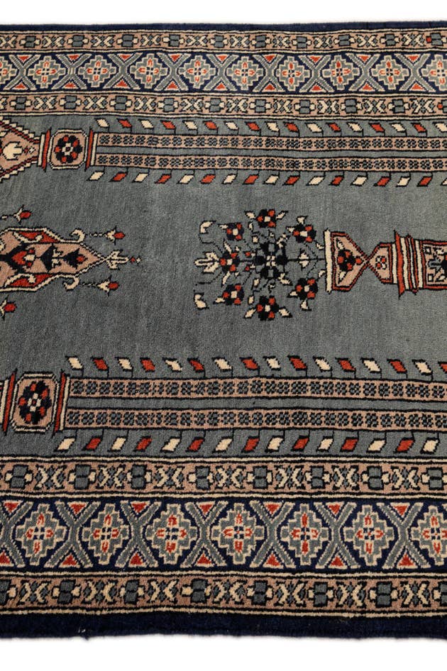 Detail image of 2' 9 x 4' 6 Hand Knotted Bokhara Oriental Wool Rug
