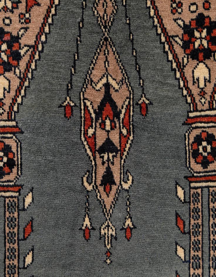 Detail image of 2' 9 x 4' 6  Hand Knotted Bokhara Oriental Wool Rug