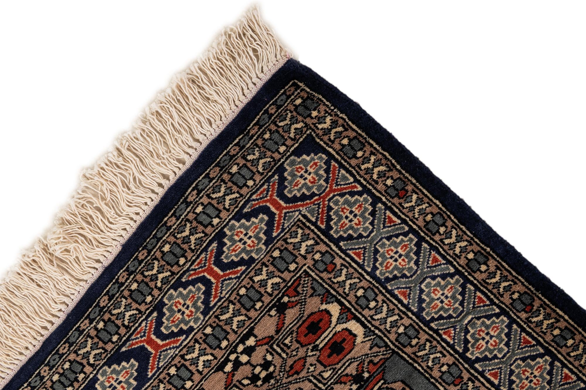 2' 9 x 4' 6 Hand Knotted Bokhara Oriental Wool Rug