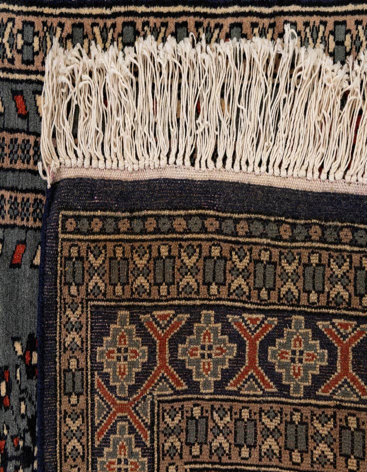 Detail image of 2' 9 x 4' 6  Hand Knotted Bokhara Oriental Wool Rug