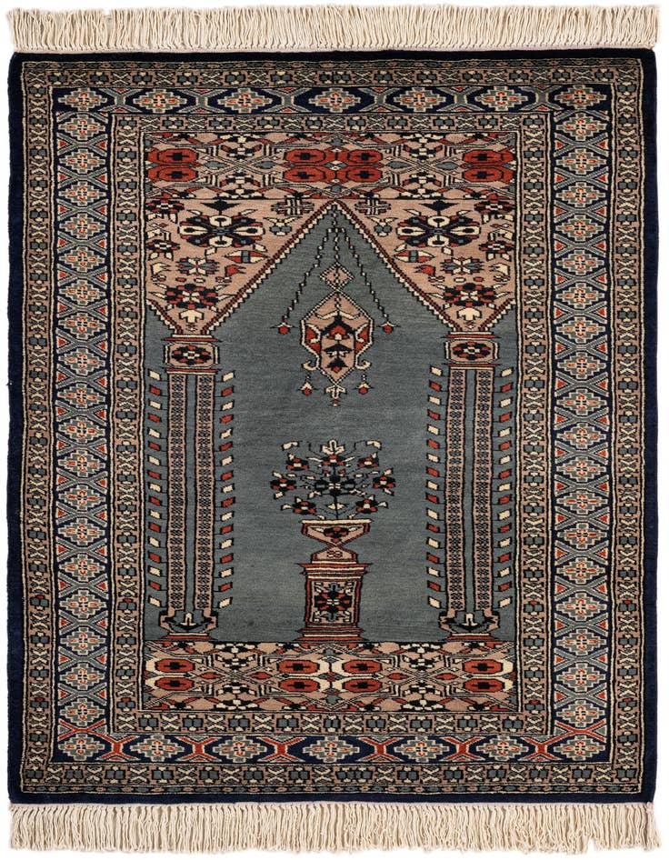 Detail image of 2' 9 x 4' 6 Hand Knotted Bokhara Oriental Wool Rug