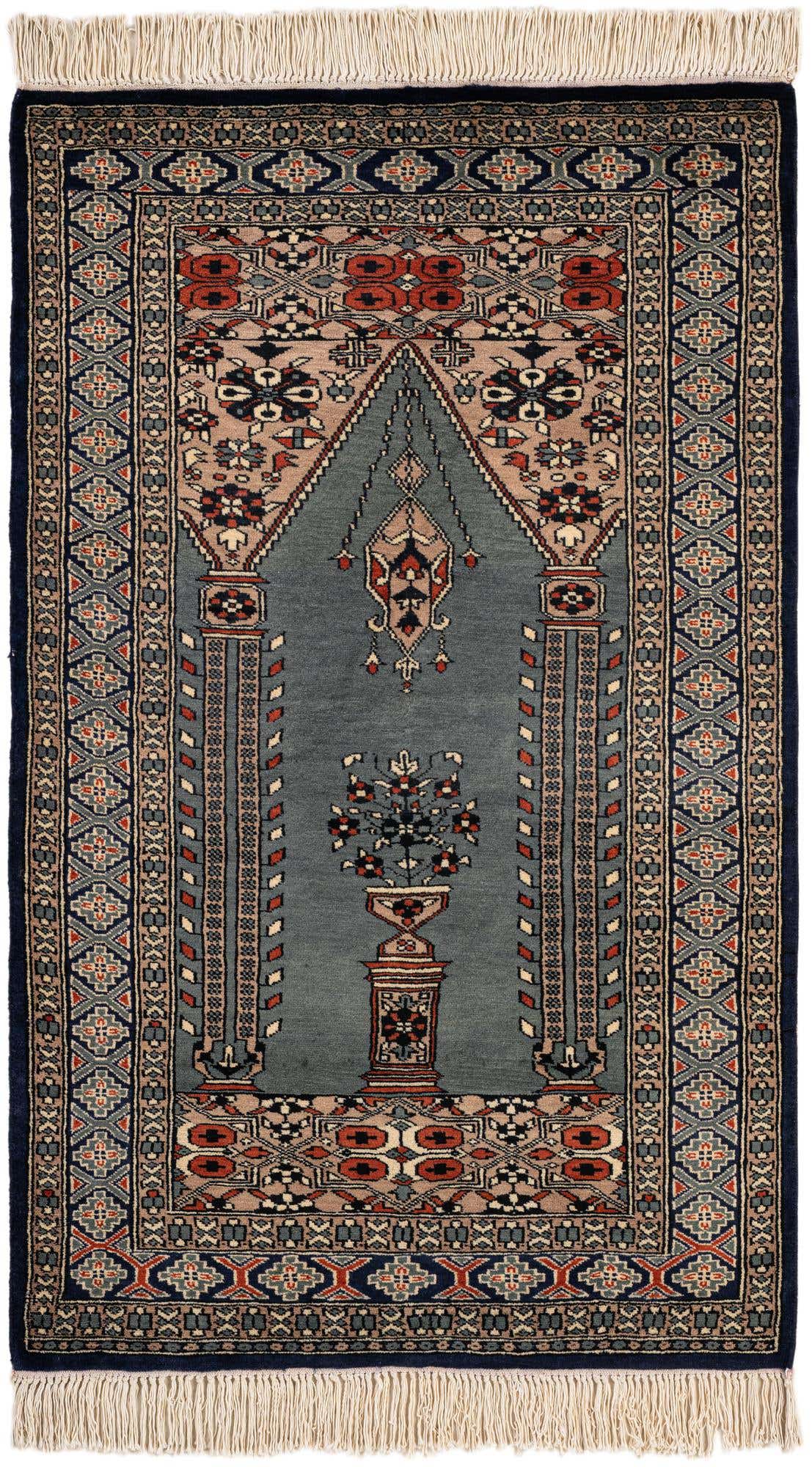 2' 9 x 4' 6 Hand Knotted Bokhara Oriental Wool Rug
