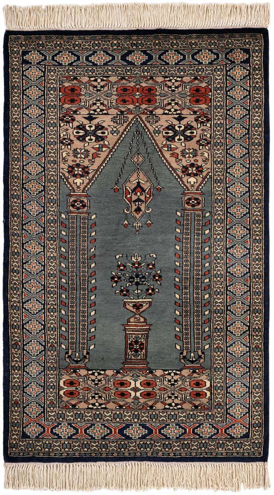 2' 9 x 4' 6 Hand Knotted Bokhara Oriental Wool Rug
